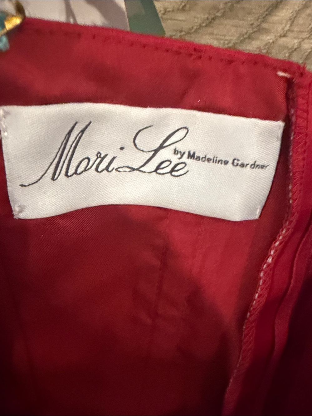 Mori Lee Strapless Red Formal Gown - Picture 2 of 3